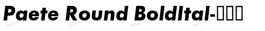Paete Round BoldItal字体转换